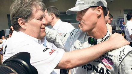 Große Namen, kein Erfolg. Unter Norbert Haug blieb auch der siebenmalige Weltmeister Michael Schumacher sieglos. Foto: dpa