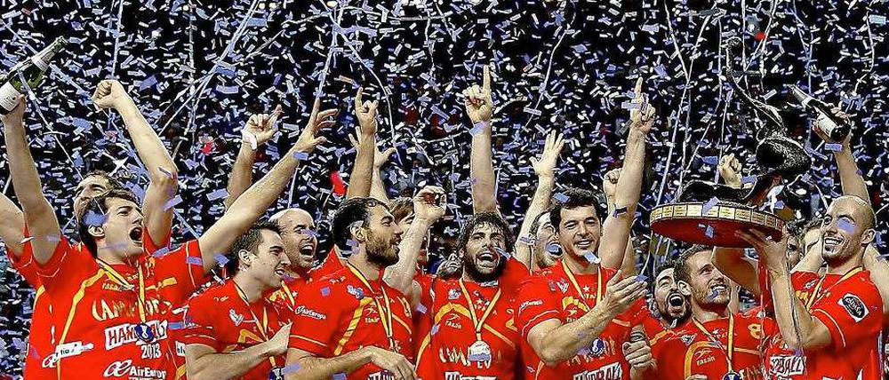 Die spanischen Handballer sind im eigenen Land Weltmeister geworden.