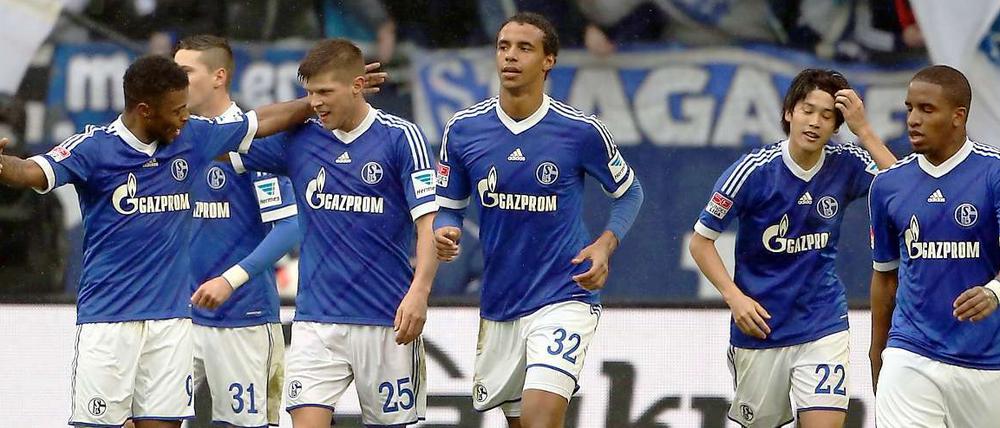Können sie auch in der Champions League feiern? Zuletzt siegte Schalke gegen den BVB.