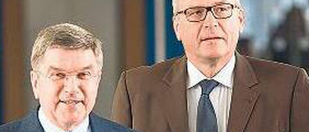 Der Präsident und sein Nachfolger? Thomas Bach (l.) und Michael Vesper.