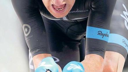 Ausgeradelt. Für Bradley Wiggins lief beim Giro d’Italia nicht viel zusammen. Tiefpunkt seiner unglücklichen Woche war die verletzungsbedingte Aufgabe. Foto: dpa
