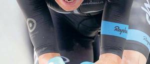 Ausgeradelt. Für Bradley Wiggins lief beim Giro d’Italia nicht viel zusammen. Tiefpunkt seiner unglücklichen Woche war die verletzungsbedingte Aufgabe. Foto: dpa