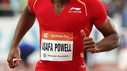Schnell und verdächtig. Der jamaikanische 100-Meter-Läufer und ehemalige Weltrekordinhaber Asafa Powell.