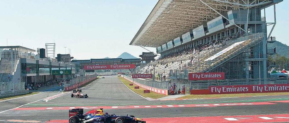Noch Plätze frei. Die Formel 1 interessiert in Yeongam kaum jemanden. Foto: AFP