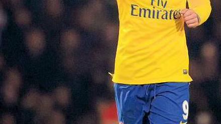Nummer 9 lebt. Lukas Podolski schoss den FC Arsenal mit einem Tor und einer Vorlage zurück an die Tabellenspitze.Foto: Imago