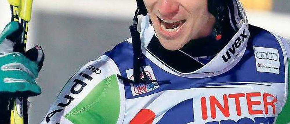 Bereit für Olympia. Felix Neureuther feiert seinen sechsten Weltcup-Sieg. Foto: Reuters