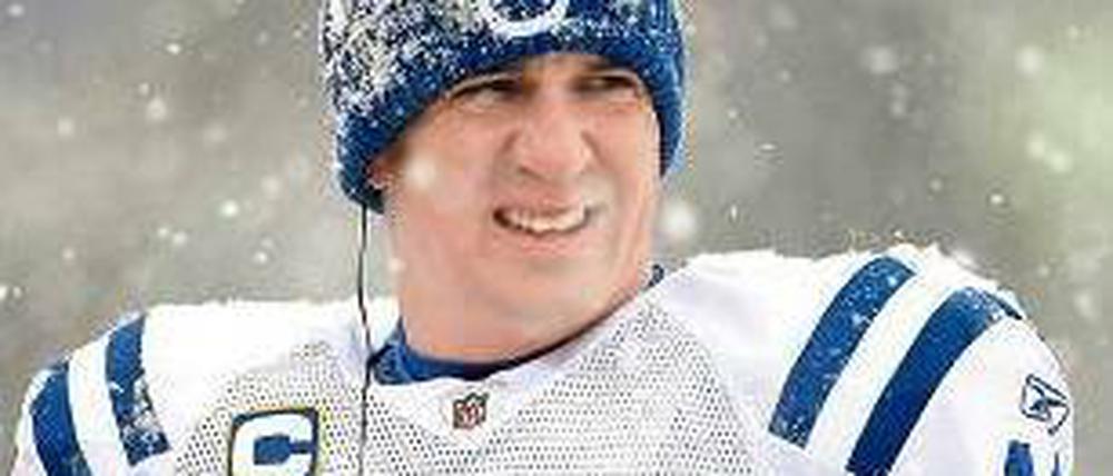 Unlocker-flockig. Footballer Peyton Manning kann Kälte nicht leiden. Foto: Imago
