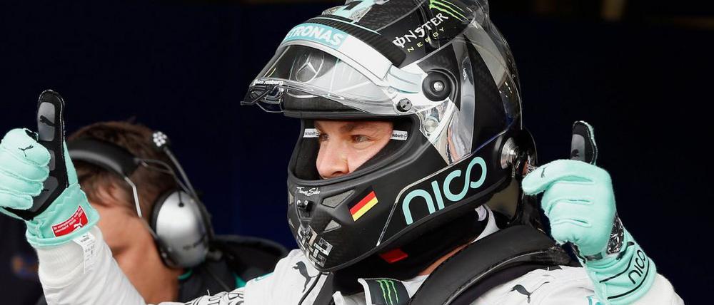 Schnellster. Mercedes-Pilot Nico Rosberg sicherte sich den ersten Startplatz vor Weltmeister Sebastian Vettel (Red Bull) und Jenson Button (McLaren). Rosbergs Stallrivale Lewis Hamilton wurde Sechster.