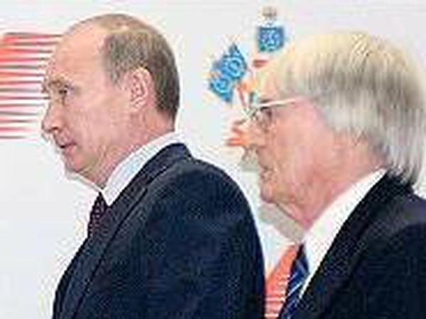 Das Olympiagelände von Sotschi hat Wladimir Putin (l.) im Deal mit Formel-1-Boss Bernie Ecclestone 2010 auch zur Rennstrecke gemacht.