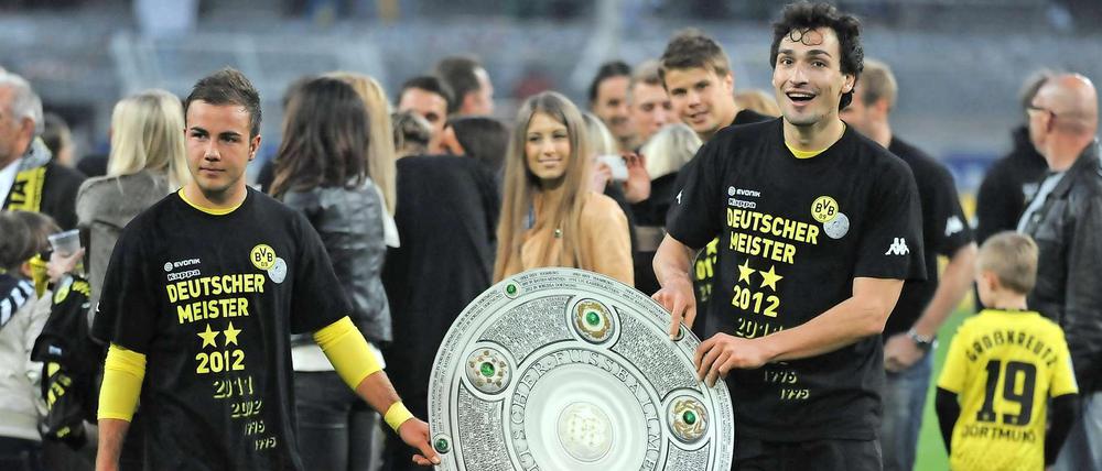 Hauptsache Titel? Mario Götze (links) und Mats Hummels zu erfolgreichen Zeiten in Dortmund.