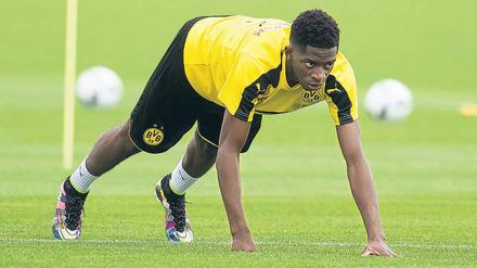 Startbereit. Der 19 Jahre alte Franzose Ousmane Dembélé ist einer von zahlreichen vielversprechenden Neuzugängen der Dortmunder. 
