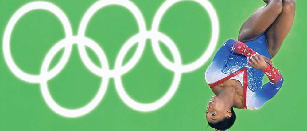 Vorbild einer neuen Generation. Die US-Amerikanerin Simone Biles gewann in Rio vier Goldmedaillen.