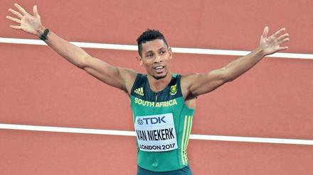 Ruhig auf der Bahn. Der Südafrikaner Wayde van Nierkerk freute sich in London auch über einen zweiten Platz beim 200-Meter-Lauf. 