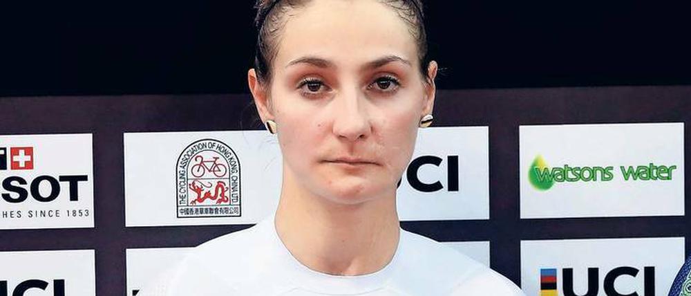 Andere Zeiten. Kristina Vogel vor dem Halbfinale der Bahnrad-Weltmeisterschaft im April 2017 in Hongkong. 
