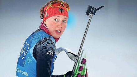 Blick in die Röhre. Laura Dahlmeier ist noch nicht fit, die Olympiasiegerin steigt erst Anfang 2019 ein.