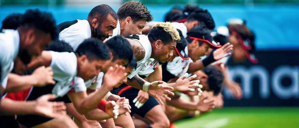 Erfolg mit Anlauf. Das japanische Nationalteam profitiert von vielen Spielern, die ursprünglich aus Neuseeland stammen. Am Sonntag kann es ins WM-Halbfinale einziehen.