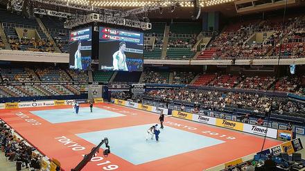 Gigantisch. Die Judo-Halle „Nippon Budokan“ von Tokio, in der im August bei den Olympischen Spielen gekämpft wird.
