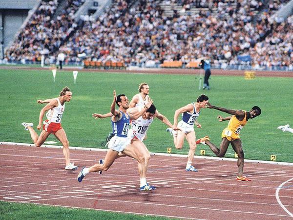 Gold! Pietro Mennea (2.v.l.) gewinnt 1980 das olympische Rennen über 200 Meter.