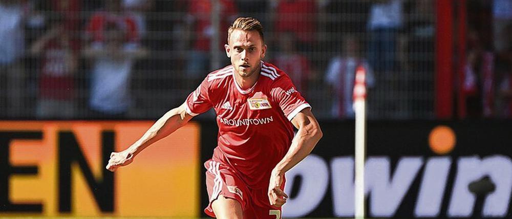 Die Seiten gewechselt. Marcus Ingvartsen spielt nicht mehr wie abgebildet für den 1. FC Union, sondern für den Gegner FSV Mainz 05. 