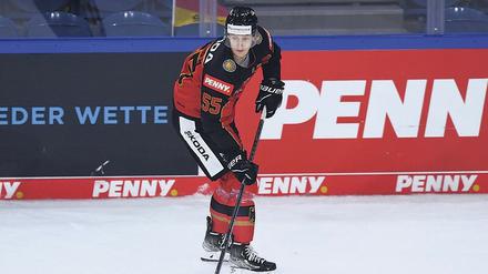 Träumt immer noch von der NHL. Manuel Wiederer glaubt, dass er sein Potenzial im Saisonverlauf ausspielen wird. Foto: Imago