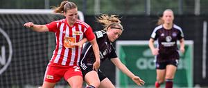 Dina Orschmann (li.) tritt am ersten Spieltag mit dem 1. FC Union bei Hertha BSC an. 