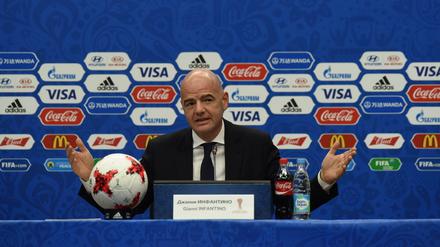 So ist das nun mal. Fifa-Präsident Gianni Infantino ist das Gesicht der WM-Reform. 