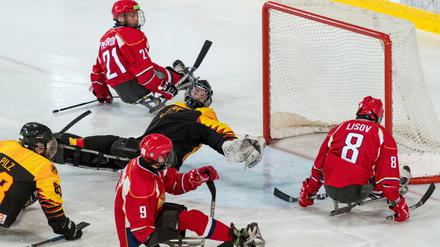Zu viel des Guten: Für das deutsche Team setzte es bei der Para-Eishockey-WM gegen Russland eine deutliche Niederlage.