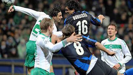 Vor zwei Jahren gelang Bremen in der Champions League ein 2:1-Heimsieg gegen Inter. Auch in Mailand blieb Werder beim 1:1 ungeschlagen.