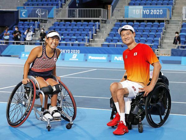 Shingo Kunieda (rechts) und Yui Kamiji begannen beide mit elf Jahren Tennis zu spielen.