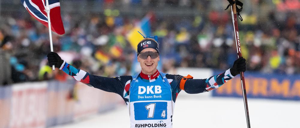 Johannes Thingnes Bö war in dieser Saison bei elf von 14 Starts am Ende der Sieger.