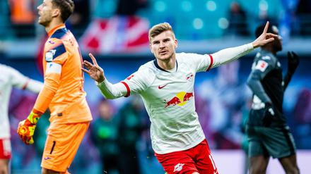 Traf doppelt. Timo Werner sicherte RB Leipzig den Sieg.