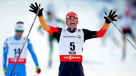 Jubel in Falun: Johannes Rydzek gewinnt seinen ersten großen Titel in der Nordischen Kombination.