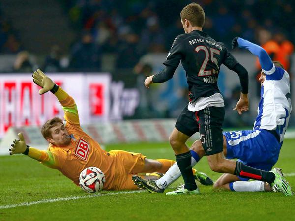 Thomas Kraft macht sich lang und will bei Hertha noch länger bleiben.