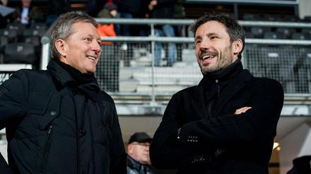 Frank Wormuth (links, mit dem früheren Bayern-Spieler Mark van Bommel) arbeitet seit knapp zwei Jahren als Trainer für den niederländischen Ehrendivisionär Heracles Almelo.