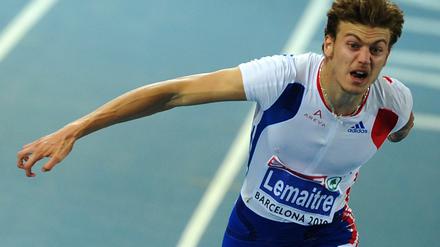 Der Franzose Christophe Lemaitre sprintet im 100-Meter-Finale allen Rivalen davon.