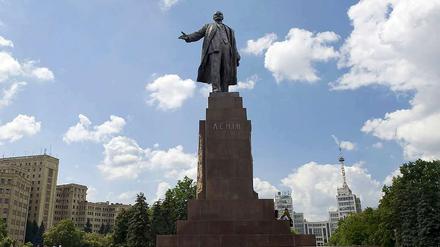 Die Lenin-Statue prägt in die Innenstadt von Charkow, auf Werbevideos für die Europameisterschaft 2012 soll sie aber lieber nicht auftauchen.
