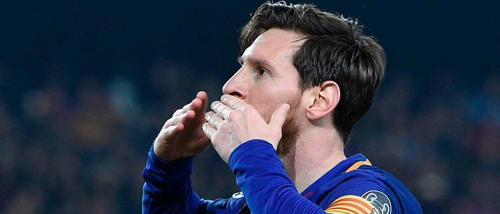 Lionel Messi erzielte gegen Chelsea sein 100. Tor. 