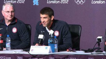 Rekord-Olympiasieger Michael Phelps aus den USA kann den Beginn der Schwimm-Wettbewerbe bei Olympia 2012 kaum erwarten.