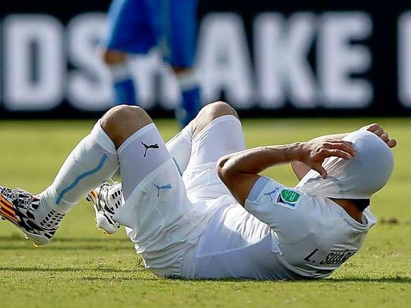 Abgetaucht. Luis Suárez wird Uruguay im WM-Achtelfinale gegen Kolumbien fehlen. 