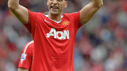 Rio Ferdinand von Manchester United freut sich nach dem Sieg über Chelsea.
