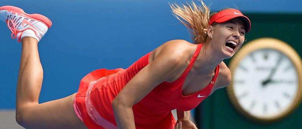 Gut gebrüllt, Maria. Scharapowa steht im Endspiel der Australian Open.