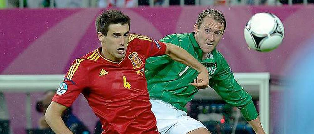 Javi Martinez im spanischen Nationaltrikot. Bei der EM in Polen und der Ukraine spielte er allerdings nur beim 4:0 gegen Irland für 25 Minuten.