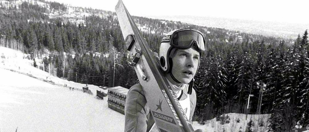 Matti Nykänen gewann 1982 am Holmenkollen in Norwegen seinen ersten WM-Titel.