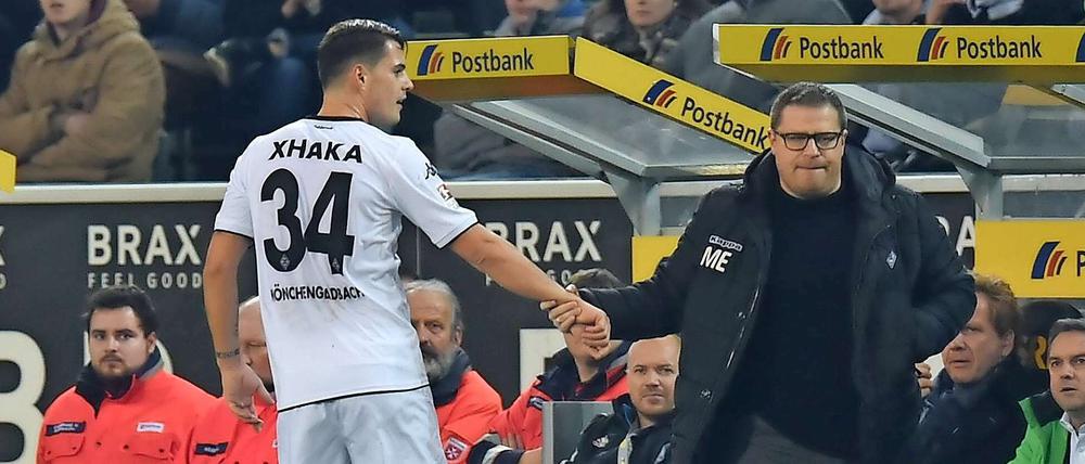 Hier geblieben! Max Eberl ist froh, dass er im Sommer bestimmen kann, ob Granit Xhaka bei Borussia Mönchengladbach bleibt oder nicht.
