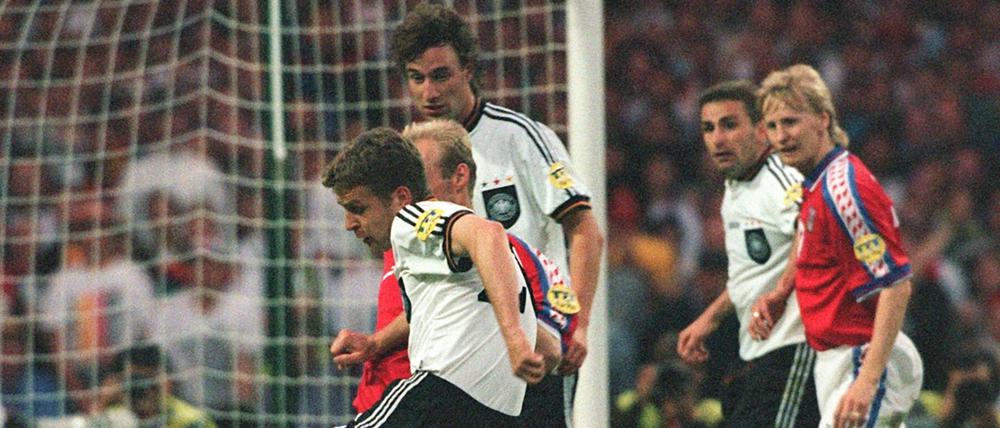 1996 war's. Oliver Bierhoff schießt Deutschland zum EM-Titel.