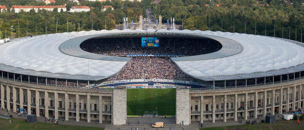 Nach dem Bau eines neuen Stadions würde Hertha nur noch die Topspiele im Olympiastadion austragen. 