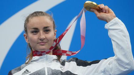 In Tokio 2021 holte Krawzow Gold in ihrer Paradedisziplin über 100 Meter Brust.