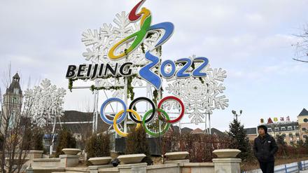 Logo der Olympischen Winterspiele 2022 in Peking.