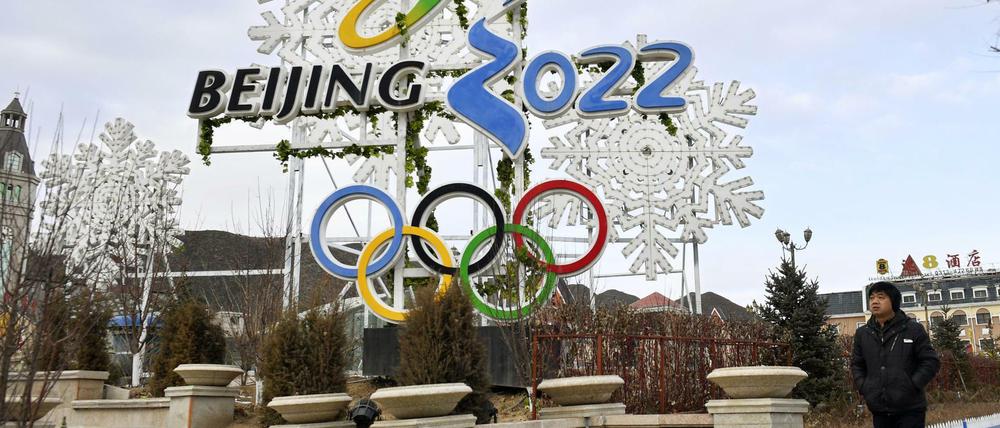 Logo der Olympischen Winterspiele 2022 in Peking.