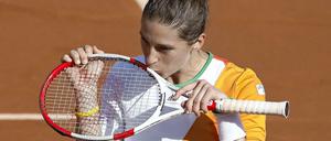 Andrea Petkovic freut sich über ihr erstes Halbfinale bei einem Grand Slam.
